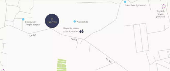 Kohinoor Falcon Sus Village - Location Map