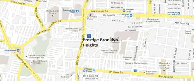 Prestige Brooklyn Heights JP Nagar - Location Map