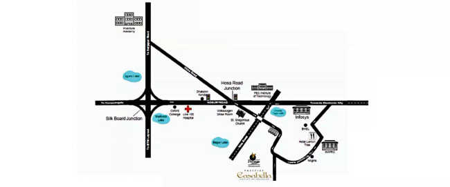 Prestige Casabella Electronic City - Location Map