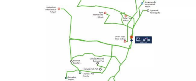 Pride Palatia II HBR Layout - Location Map