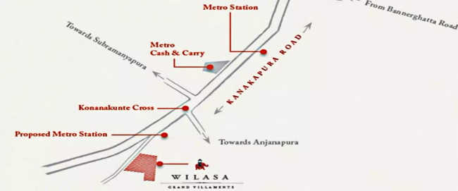 Pride Wilasa Villas Kanakapura - Location Map