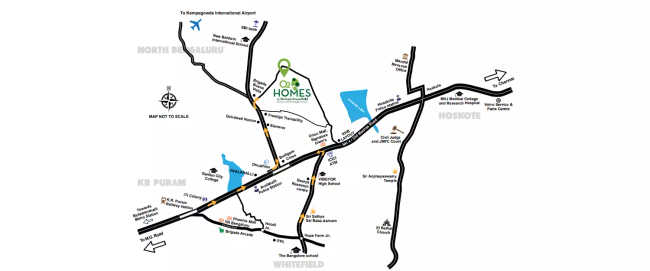 Shriram Greenfield O2 Homes Whitefield - Location Map