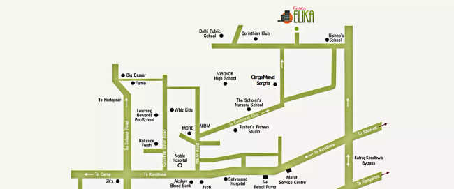 Goel Ganga Elika Undri - Location Map