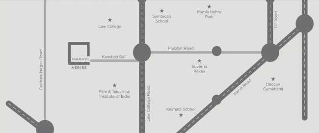 Marvel Aeries Erandwane - Location Map