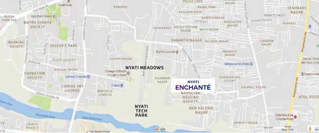 Nyati Enchante Wadgaon Sheri - Location Map