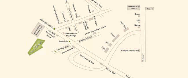 Pride Crosswinds Anekal - Location Map