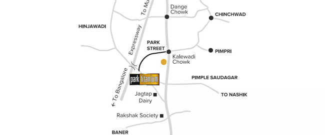 Pride Purple Park Titanium Wakad - Location Map
