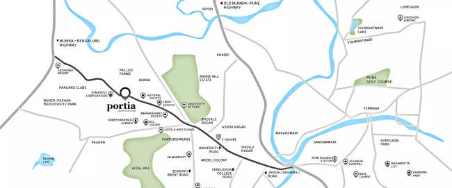 Vilas Javdekar Portia Kothrud - Location Map