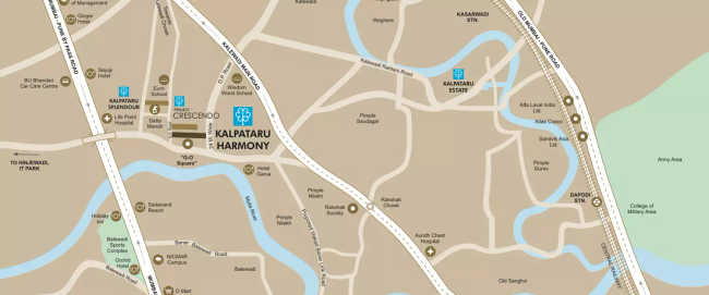 Kalpataru Harmony Wakad - Location Map