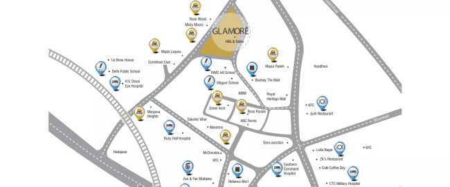 Kolte Patil 24K Glamore Undri - Location Map