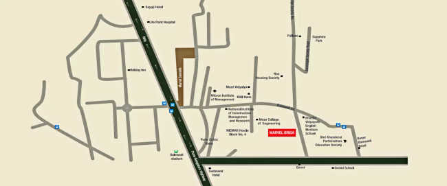 Marvel Brisa Balewadi - Location Map