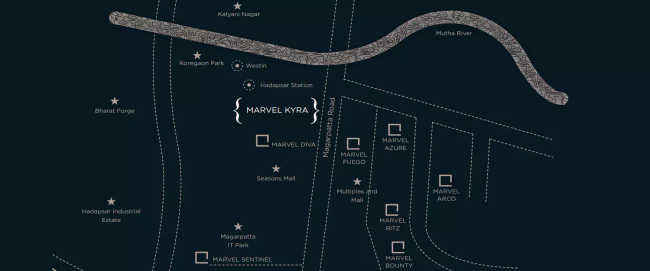 Marvel Kyra Hadapsar - Location Map