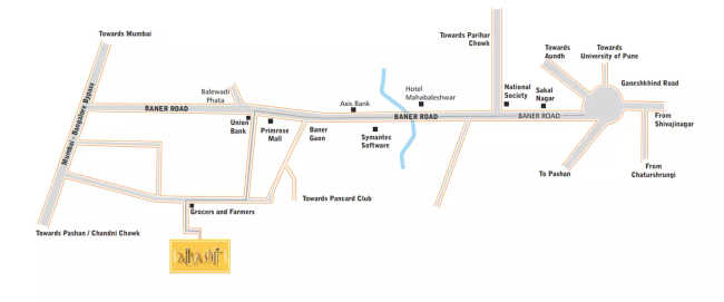 Paranjape Schemes Athashri Baner - Location Map