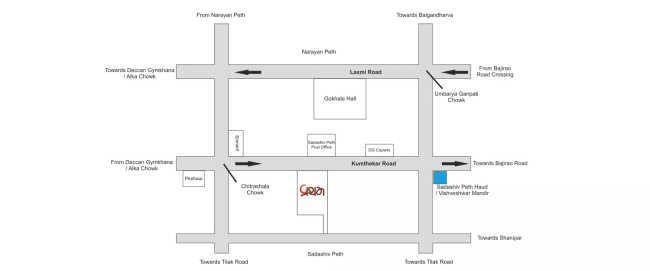 Paranjape Schemes Pratham Sadashiv Peth - Location Map