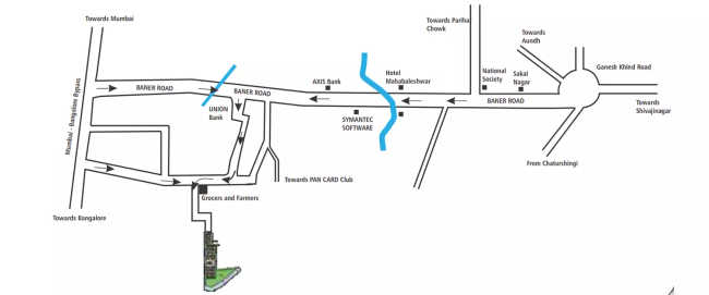 Paranjape Schemes Saptagiri Baner - Location Map
