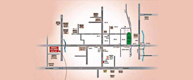 Amrapali Golf Homes Sector 4 Greater Noida - Location Map