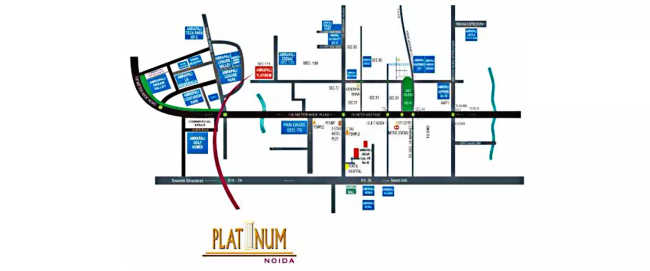 Amrapali Platinum Sector 119 - Location Map