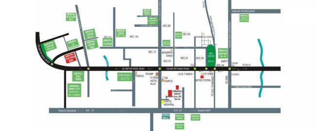 Amrapali Terrace Homes Techzone IV Greater Noida W - Location Map