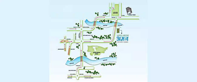 Jaypee Aman Sector 150 - Location Map