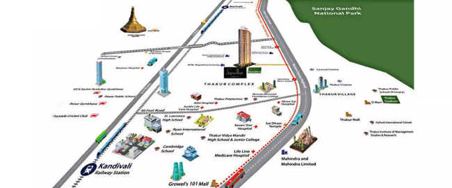 Sunteck Signia High Borivali - Location Map
