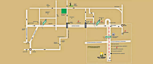 Supertech Golf Country Sector 22D - Location Map