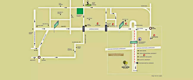 Supertech Golf Suites Sector 22D - Location Map