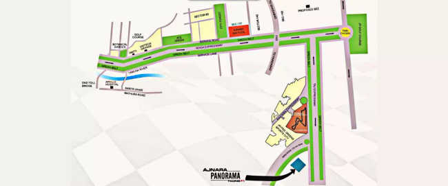 Ajnara London Square Sector 22A - Location Map