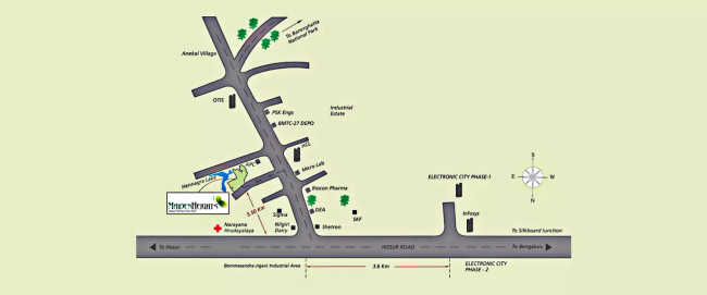 DLF Maiden Heights Jigani - Location Map