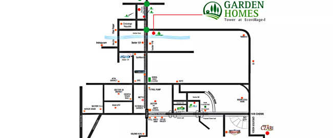 Supertech Garden Homes Sector 1 Greater Noida W - Location Map