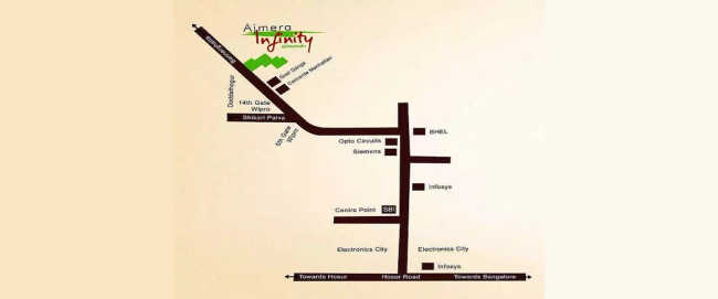 Ajmera Infinity Electronic City - Location Map