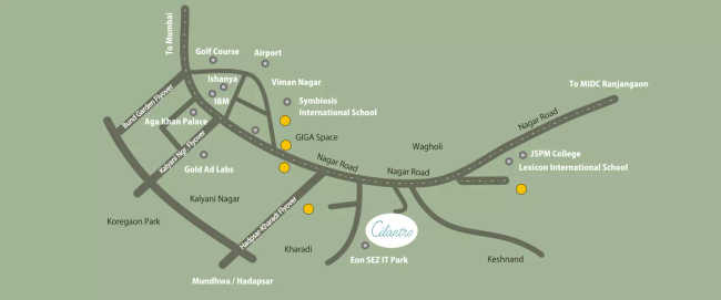 Kolte Patil Cilantro Wagholi - Location Map