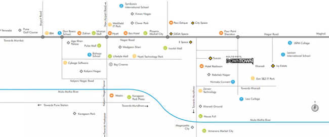 Kolte Patil Downtown Xenia Kharadi - Location Map