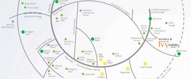 Kolte Patil Ivy Botanica Wagholi - Location Map