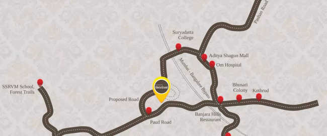 Paranjape Gloria Grand Bavdhan - Location Map