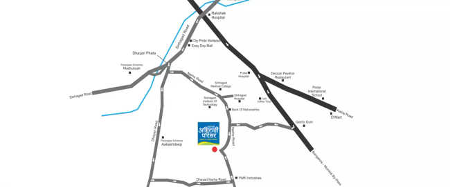 Paranjape Schemes Abhiruchi Parisar Dhayari - Location Map