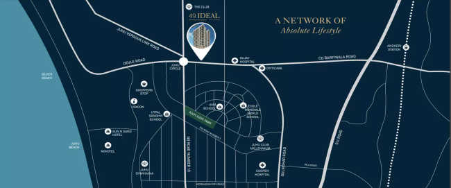 Chandak 49 Ideal Juhu - Location Map