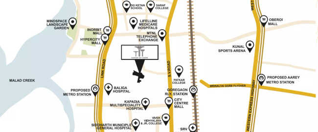 Chandak Passcode The Bay Goregaon - Location Map
