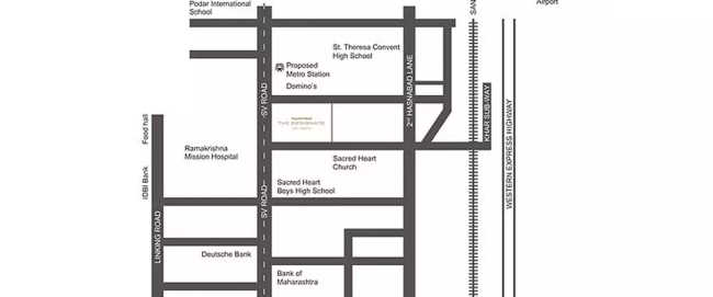 Shapoorji The Designate Santacruz - Location Map