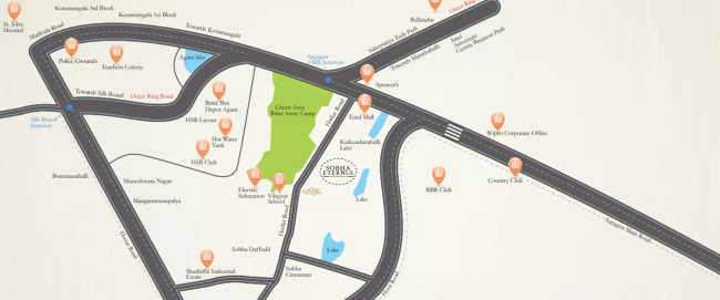 Sobha Eternia Sarjapura - Location Map