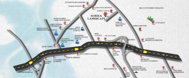 Sobha Landscape Devanahalli - Location Map