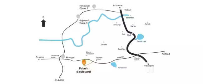 Vilas Javdekars Palash Boulevard Pirangut - Location Map