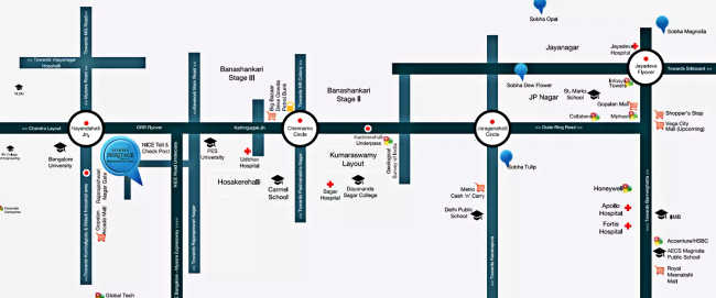 Sobha Heritage Hosakerehalli - Location Map