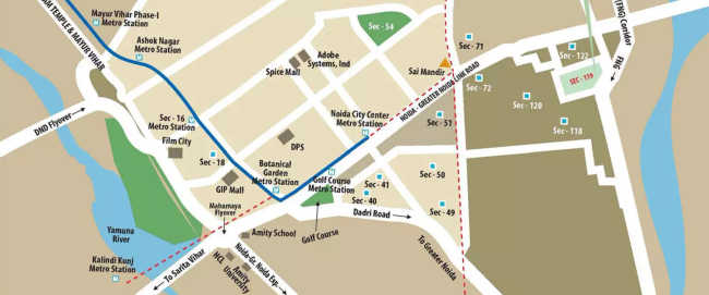 Eldeco Magnolia Park Sector 119 - Location Map