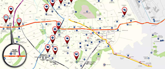 Emaar Palm Gardens Sector 83 - Location Map