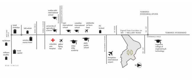 Hiranandani Crossgate Devanahalli - Location Map
