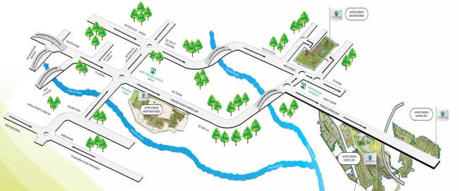 Jaypee Greens Pebble Court Sector 128 - Location Map