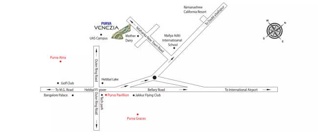 Purva Venezia Yelahanka - Location Map