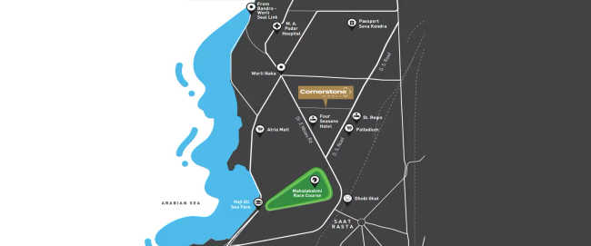 Chandak Cornerstone Worli - Location Map