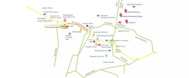 Godrej Gold County Chikkabidarakallu village - Location Map