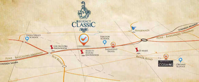 Regency Classic Baner - Location Map